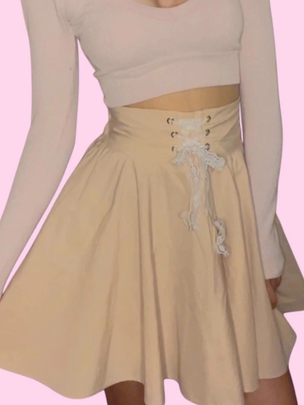 Mini Skirt in Cream Like New